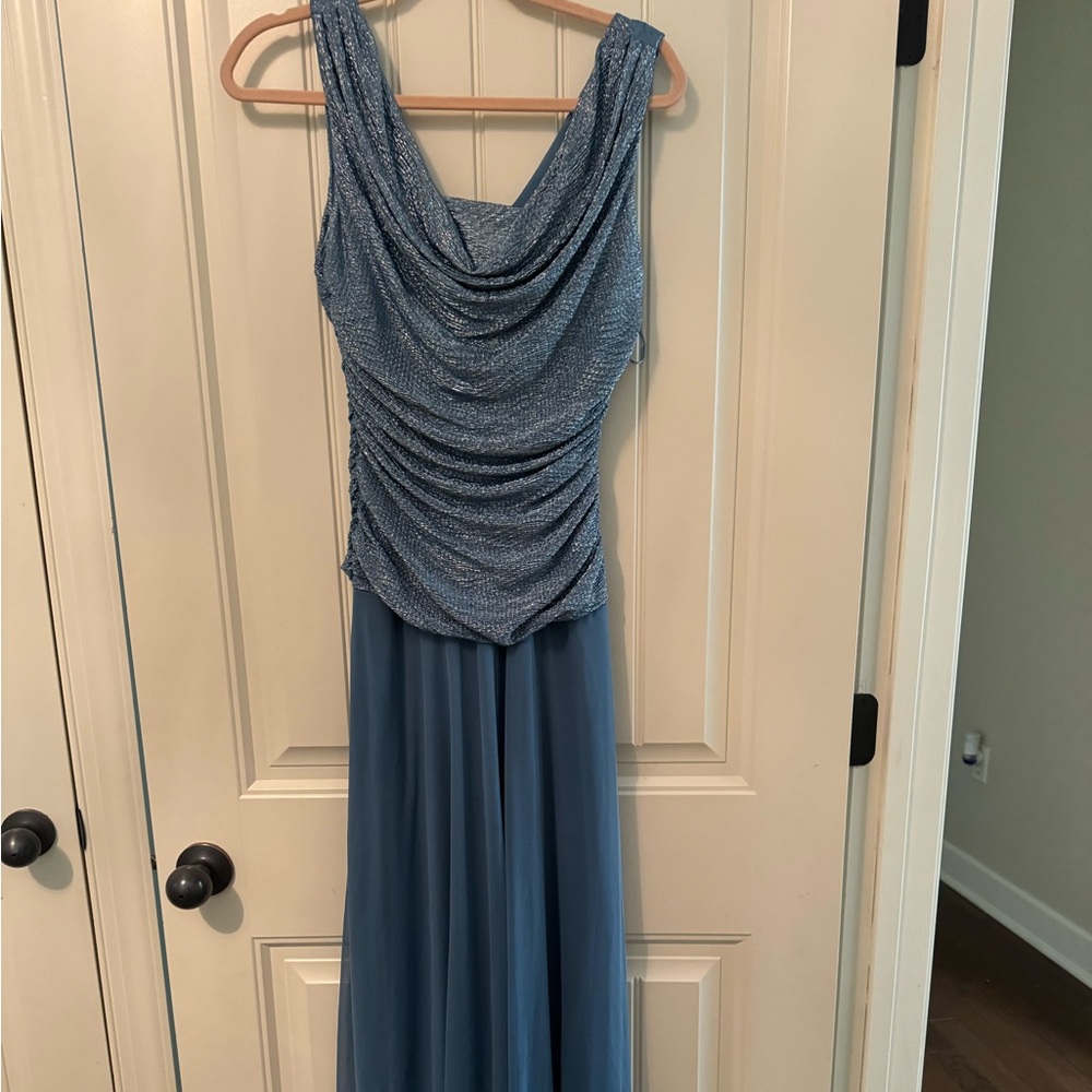 R & M Richard’s ruched sleeveless evening gown.  Size 8